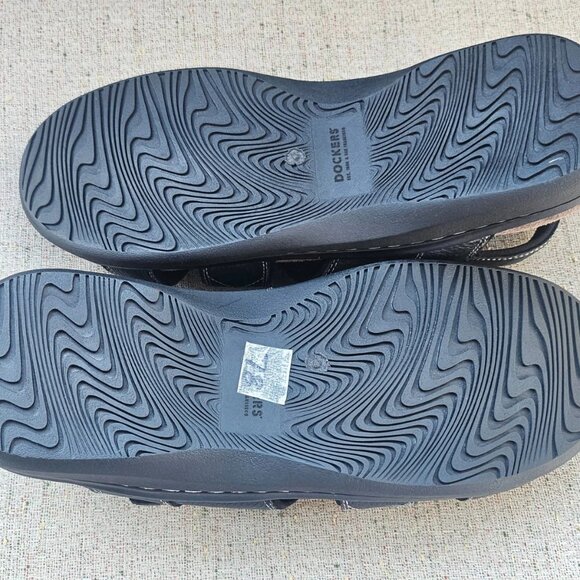 Dockers Men Sandal Dark Brown Faux Leather Upper Man Made Size 14W - Picture 10 of 11